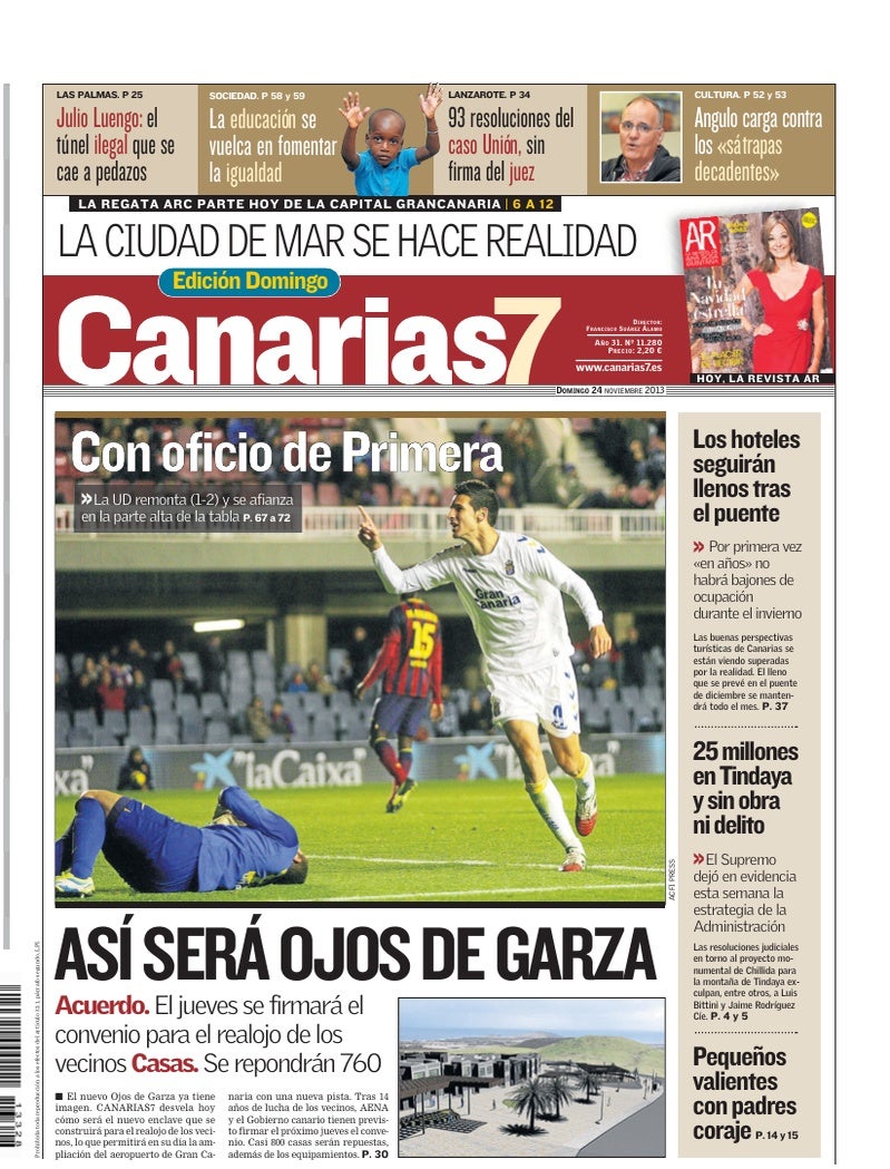 Portada Canarias7 24-11-2013