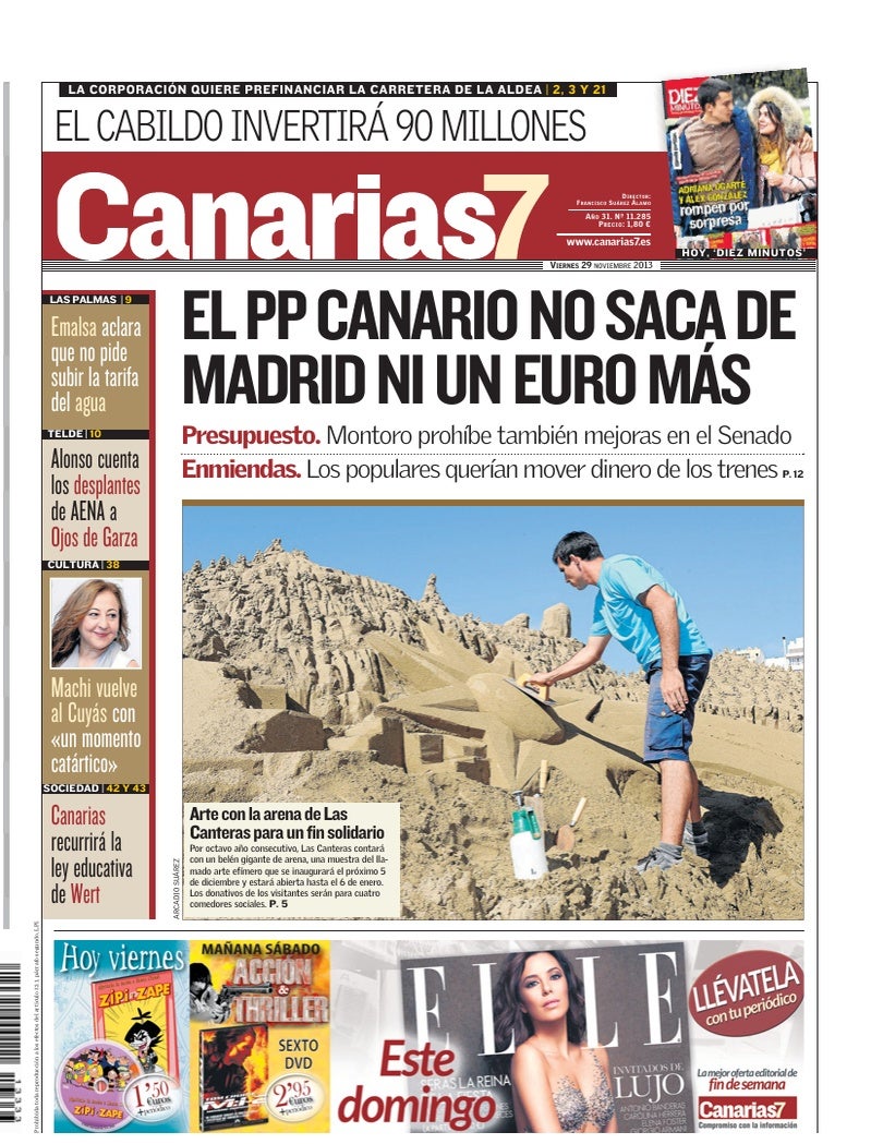 Portada Canarias7 29-11-2013