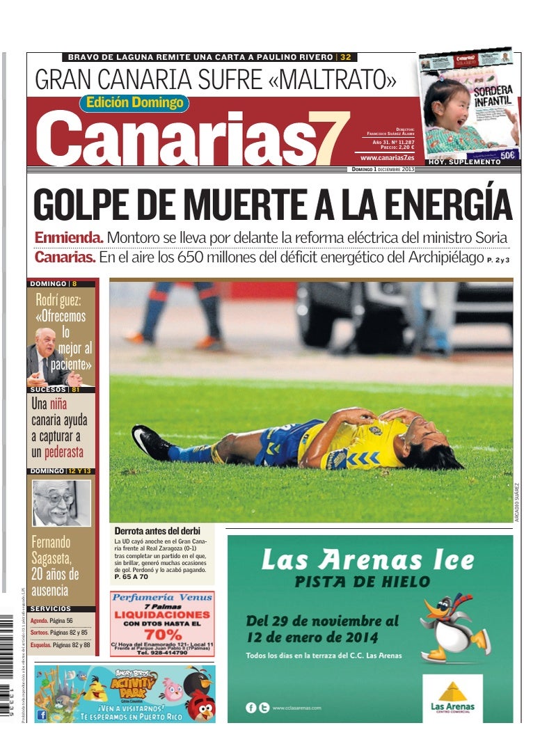Portada Canarias7 01-12-2013
