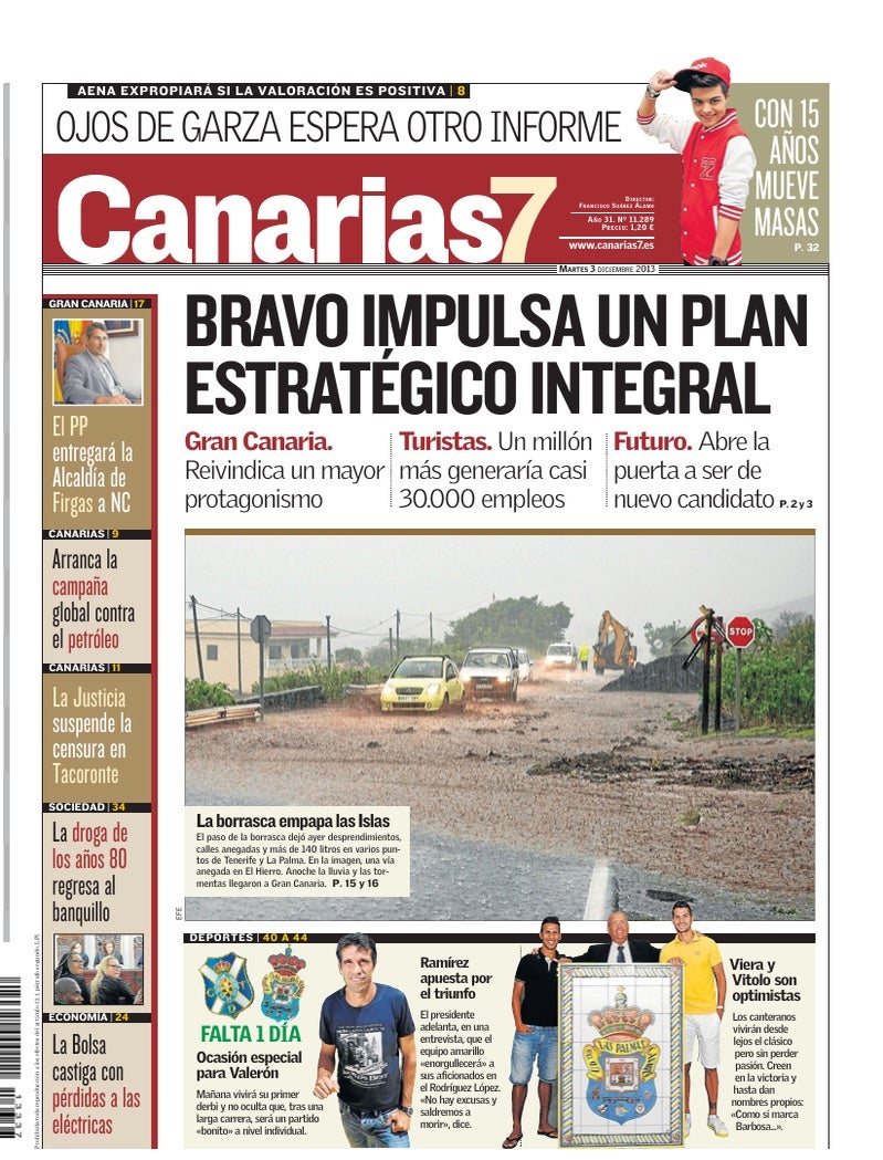Portada Canarias7 03-12-2013