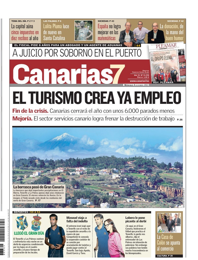 Portada Canarias7 04-12-2013