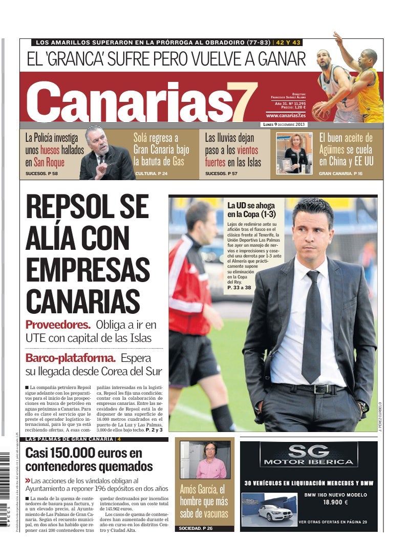 Portada Canarias7 09-12-2013