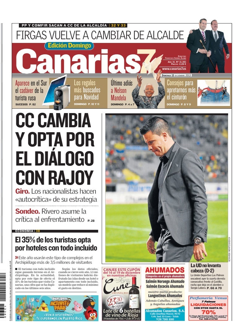 Portada Canarias7 15-12-2013