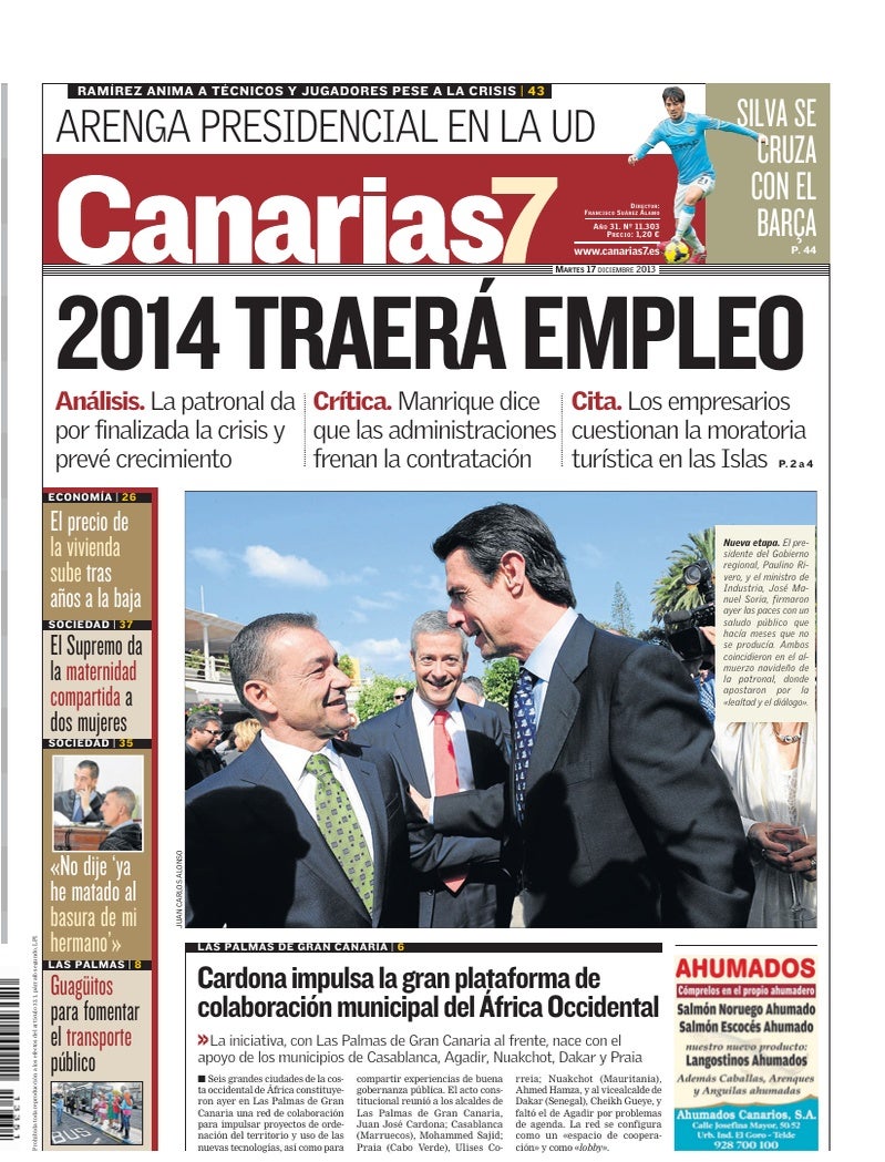 Portada Canarias7 17-12-2013
