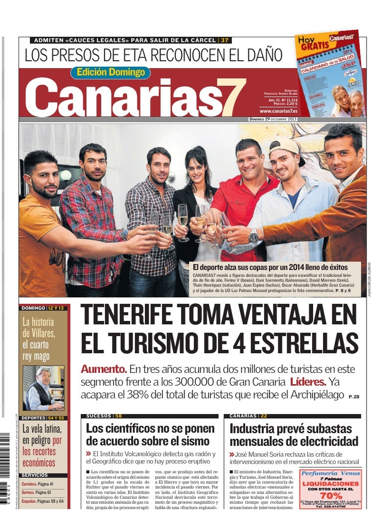 Portada Canarias7 29-12-2013