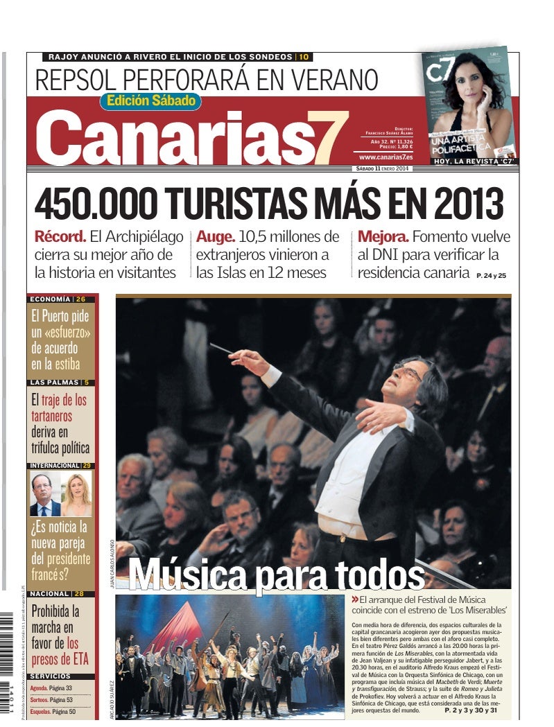 Portada Canarias7 11-01-2014