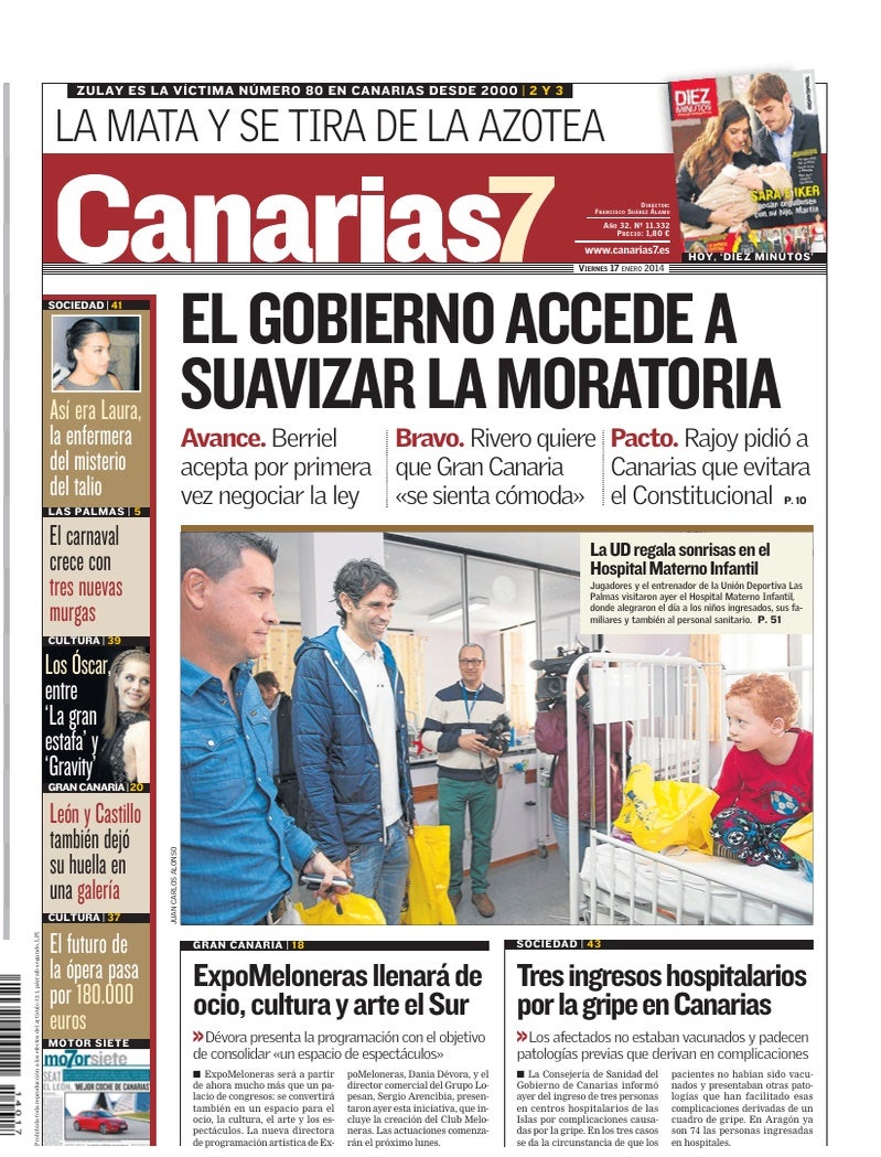 Portada Canarias7 17-01-2014
