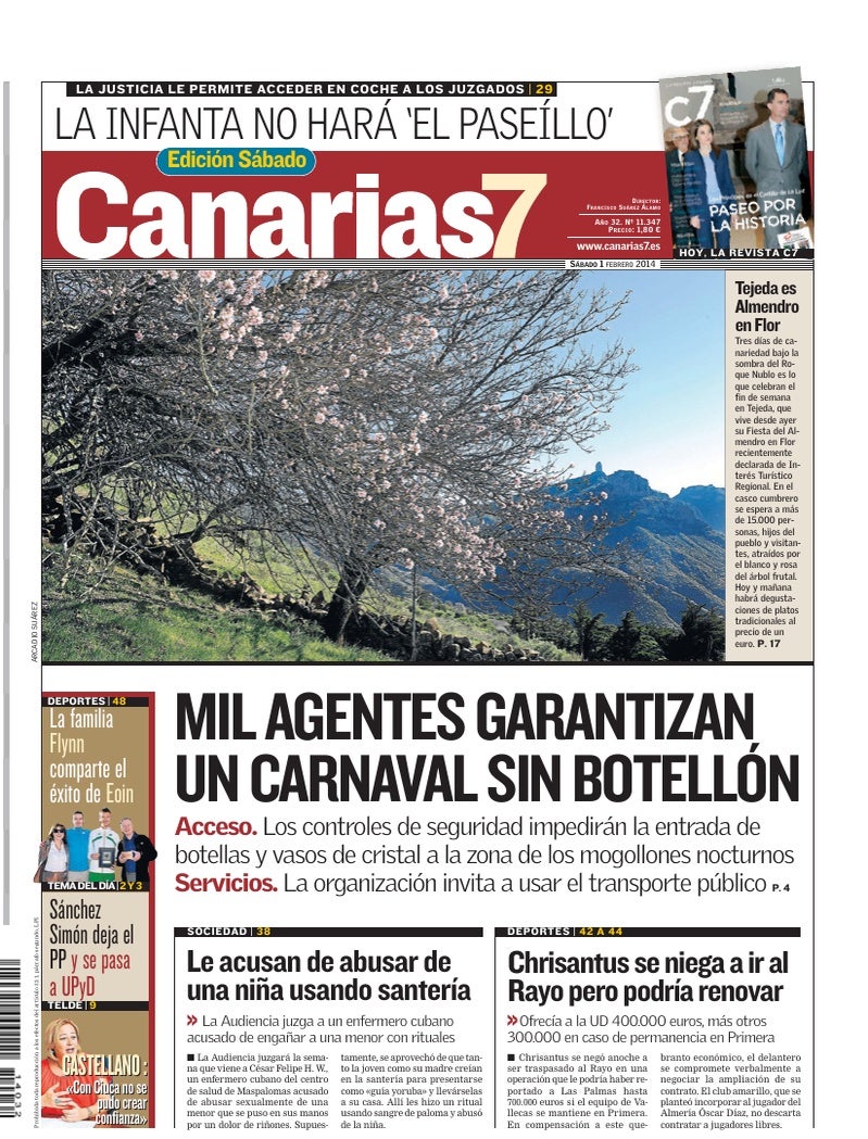 Portada Canarias7 01-02-2014