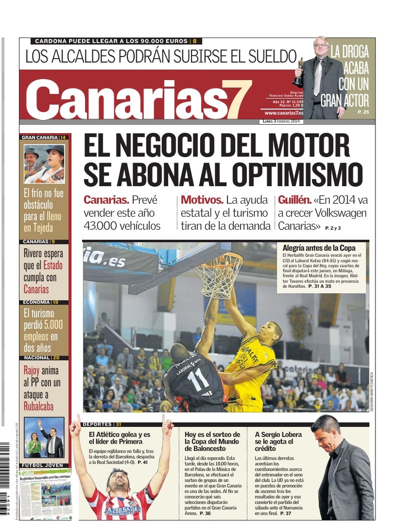 Portada Canarias7 03-02-2014