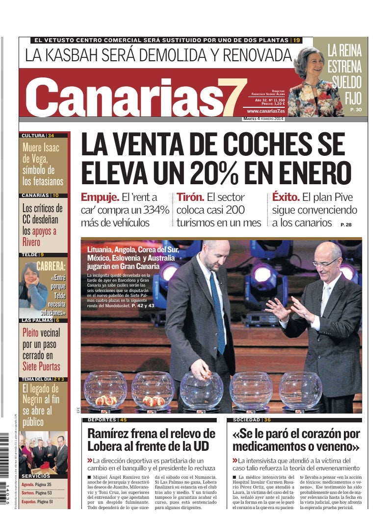Portada Canarias7 04-02-2014
