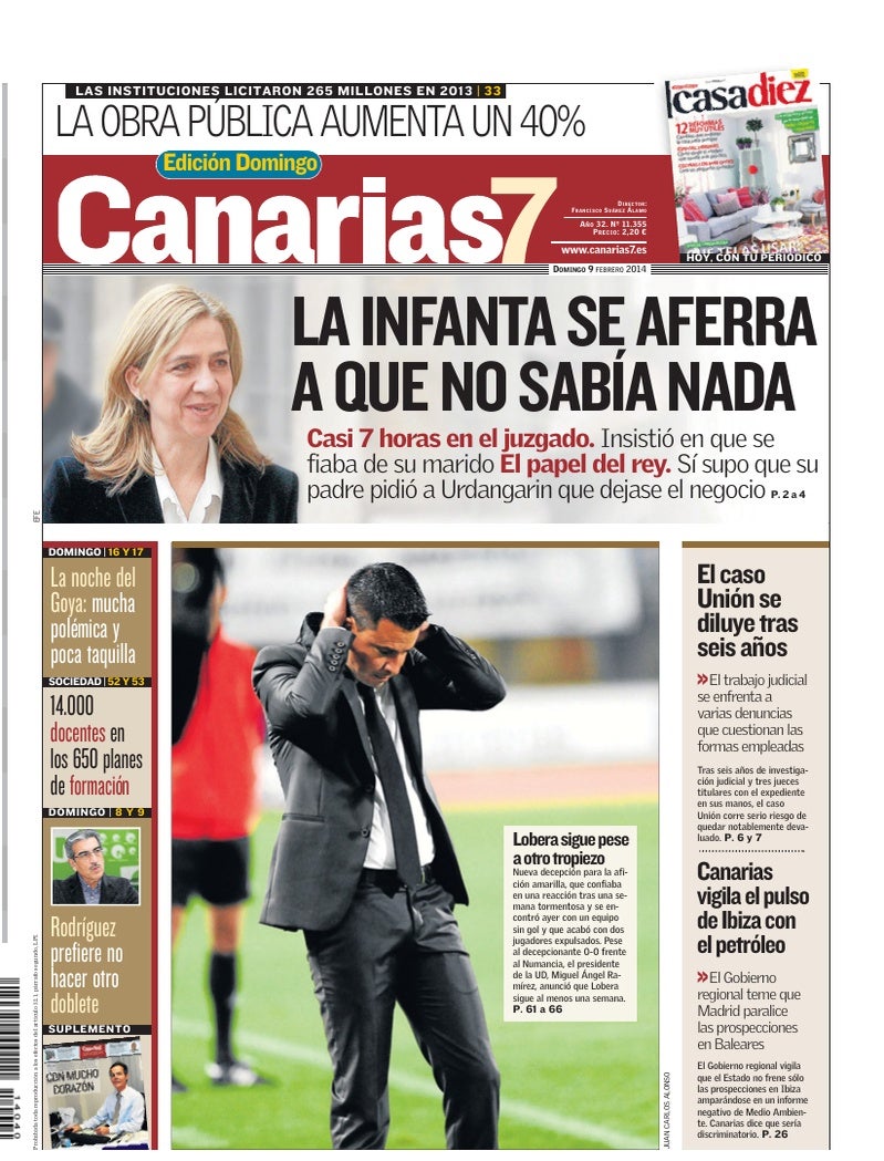 Portada Canarias7 09-02-2014