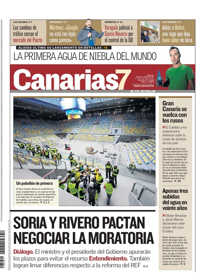Portada Canarias7 20-02-2014