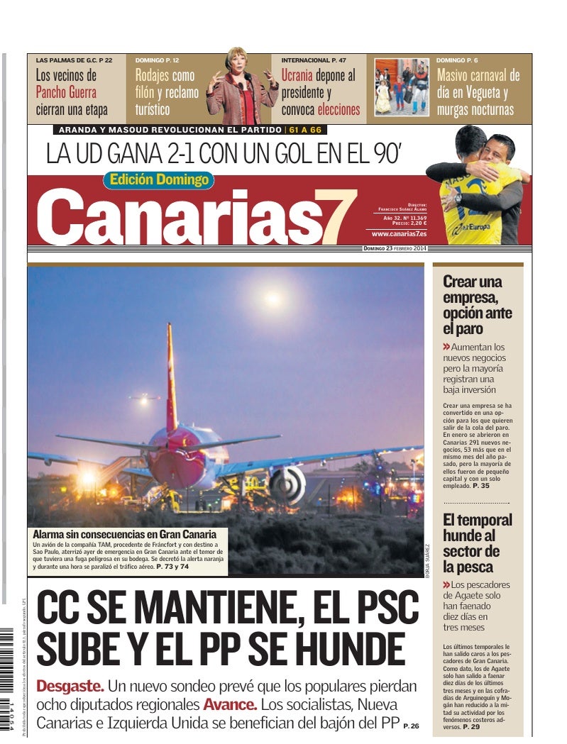 Portada Canarias7 23-02-2014