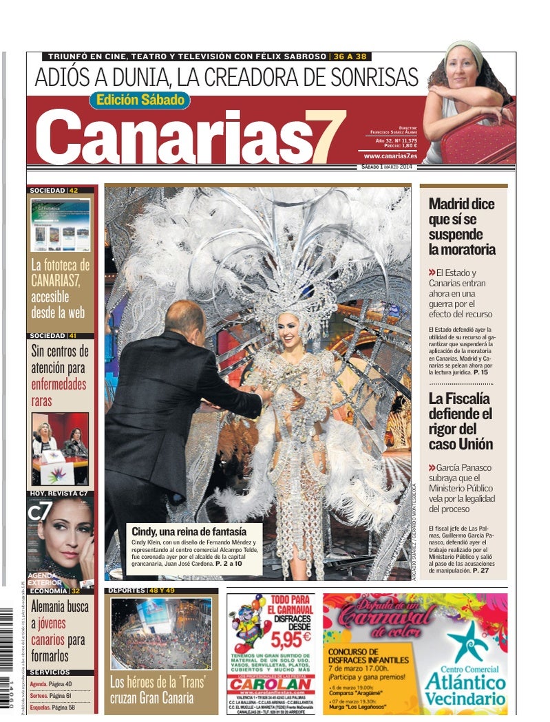 Portada Canarias7 01-03-2014
