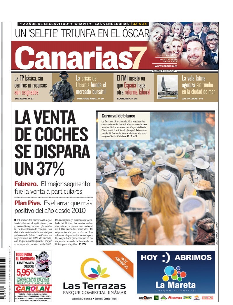 Portada Canarias7 04-03-2014