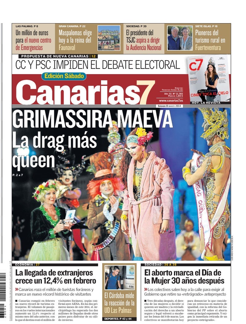 Portada Canarias7 08-03-2014