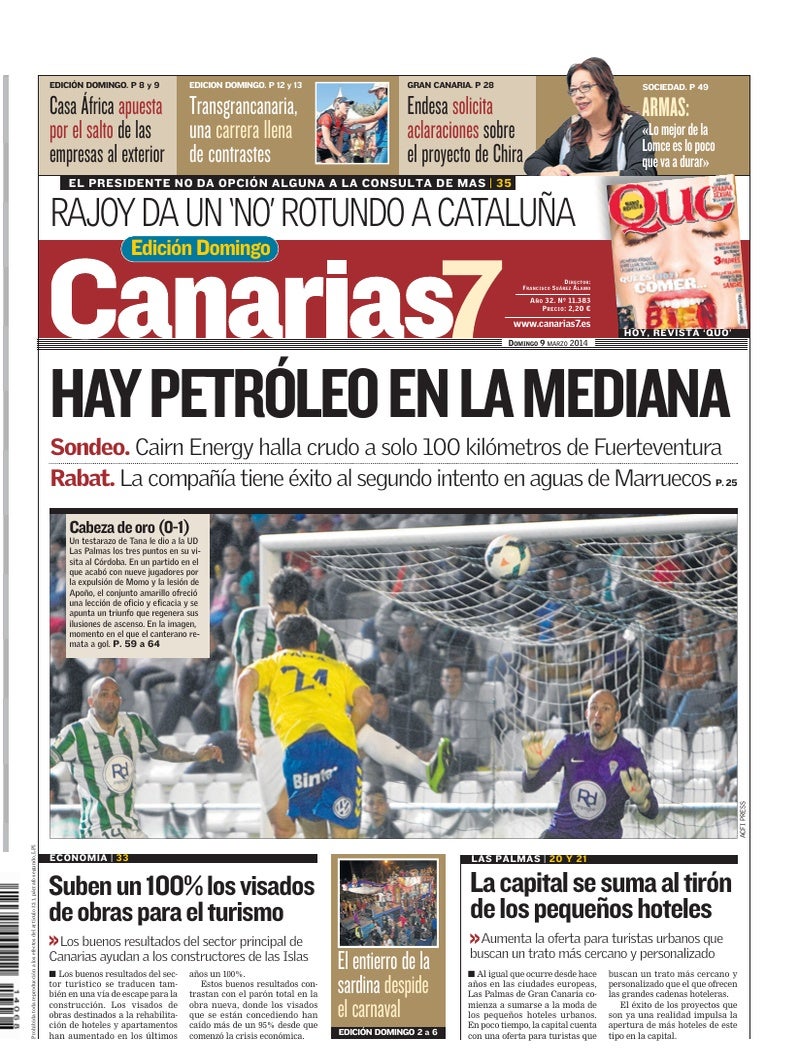 Portada Canarias7 09-03-2014