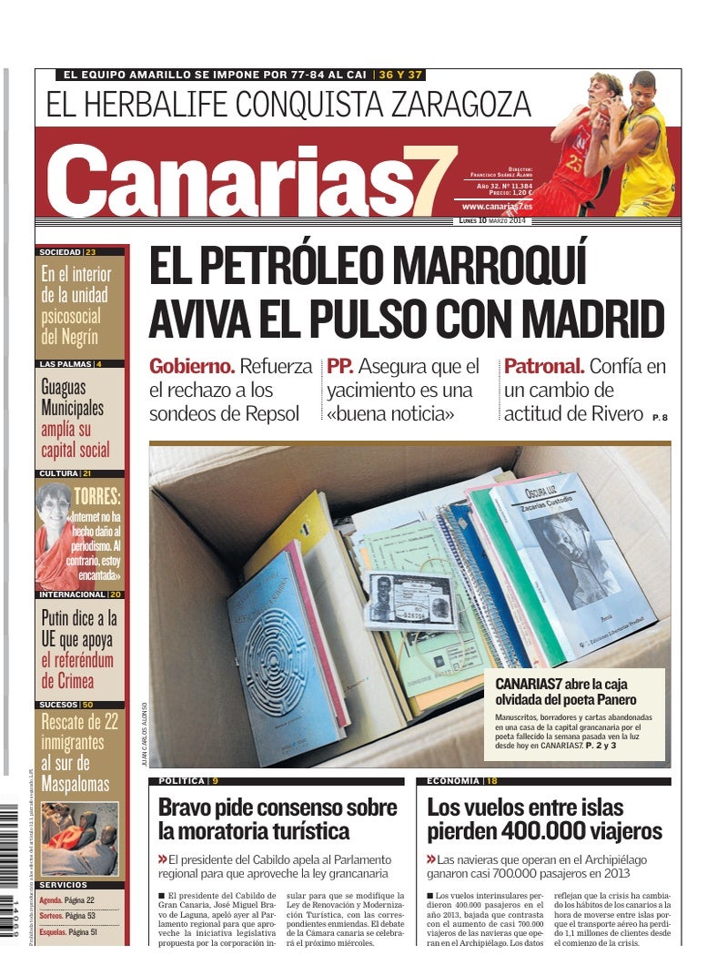 Portada Canarias7 10-03-2014
