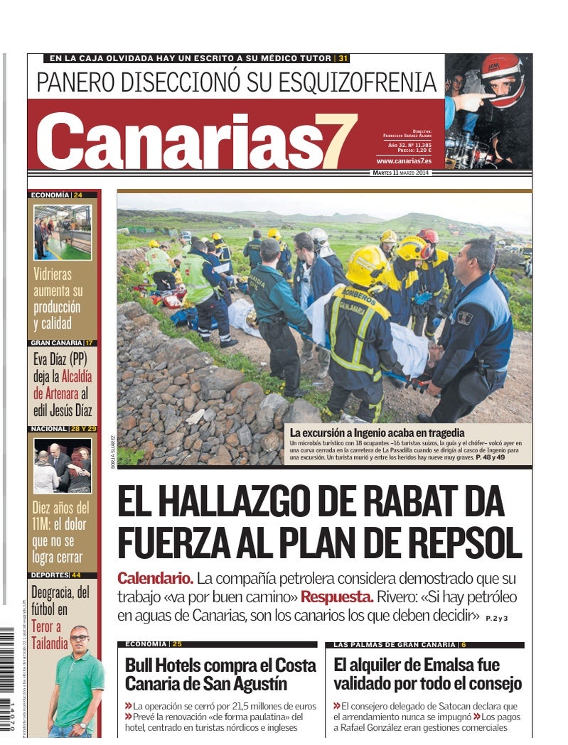 Portada Canarias7 11-03-2014