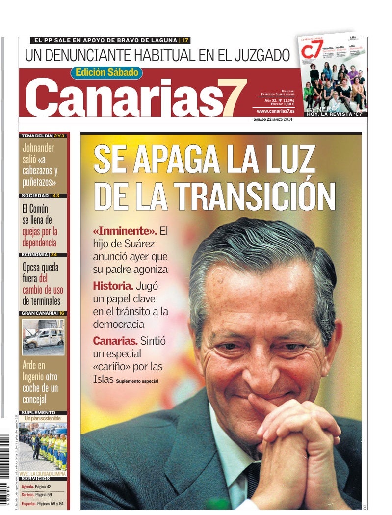 Portada Canarias7 22-03-2014