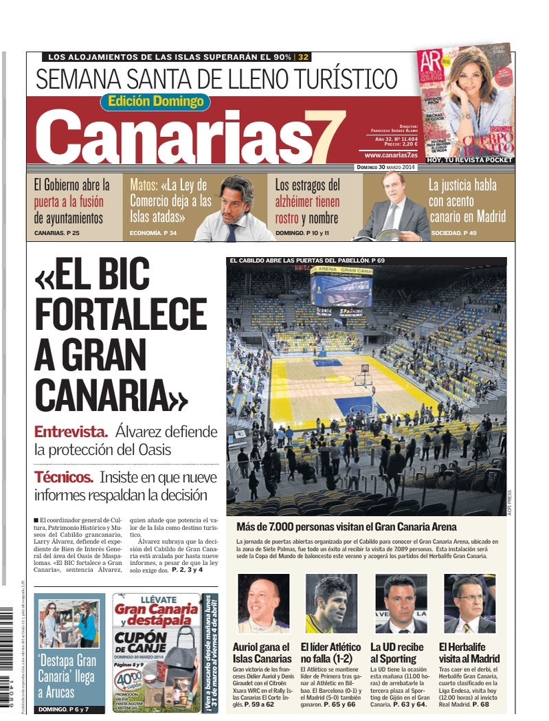Portada Canarias7 30-03-2014