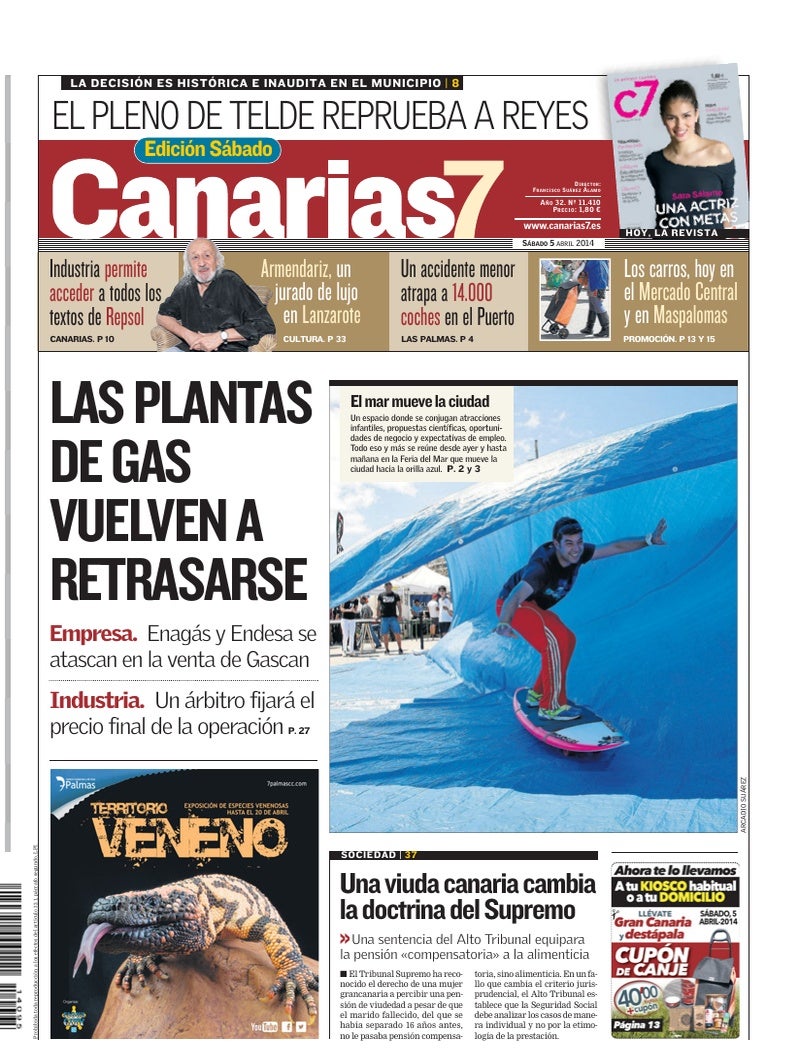 Portada Canarias7 05-04-2014