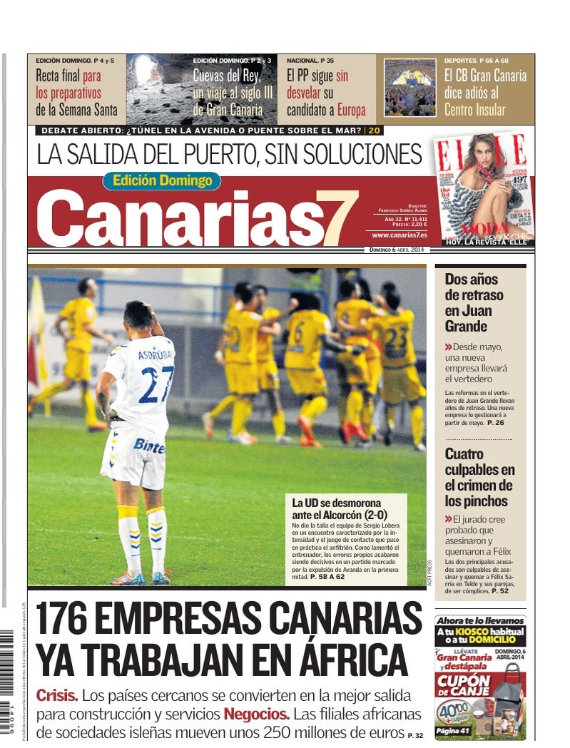 Portada Canarias7 06-04-2014