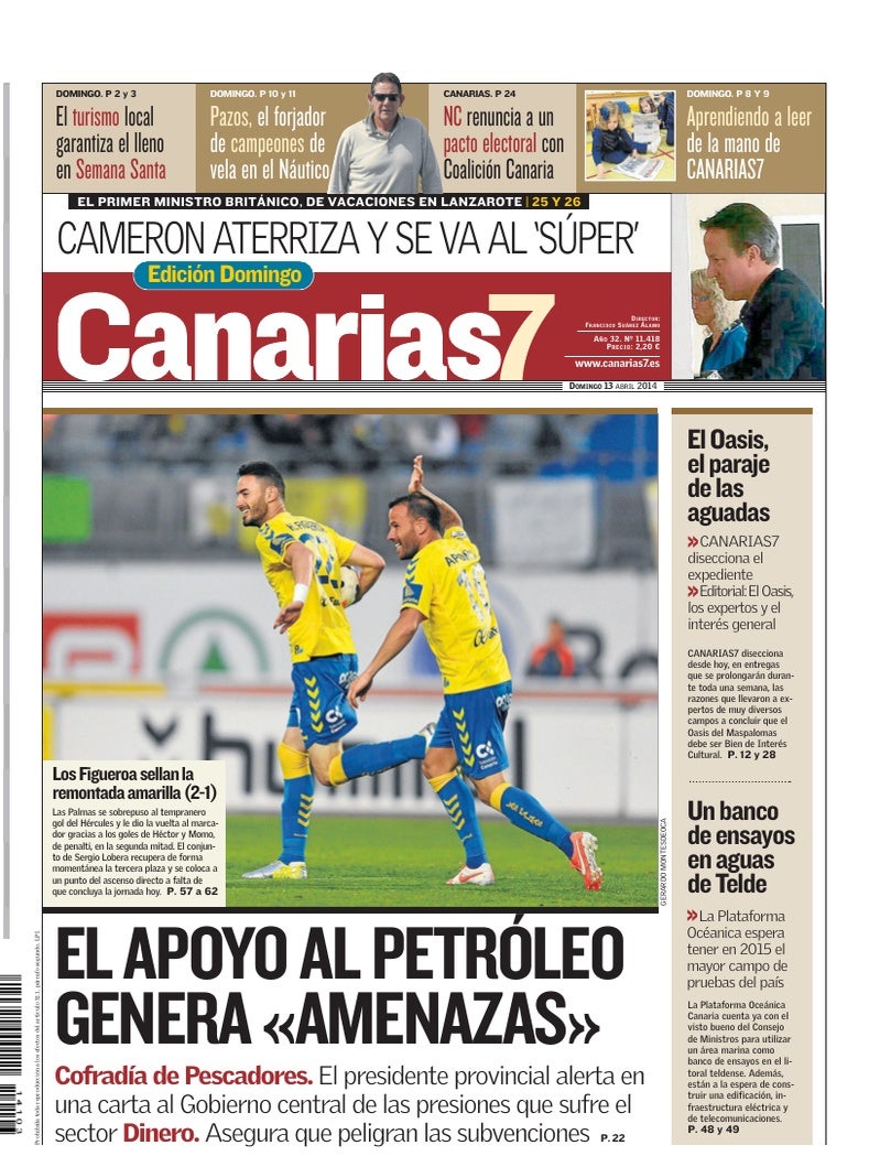 Portada Canarias7 13-04-2014