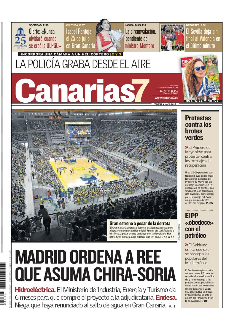 Portada Canarias7 02-05-2014
