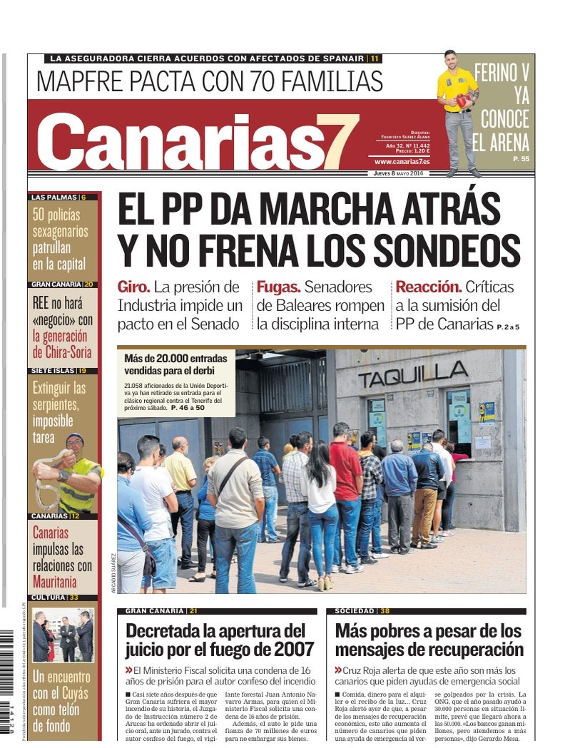 Portada Canarias7 08-05-2014