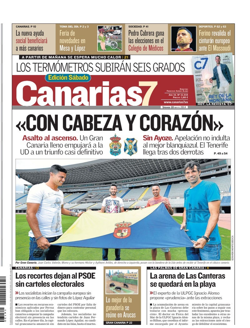Portada Canarias7 10-05-2014