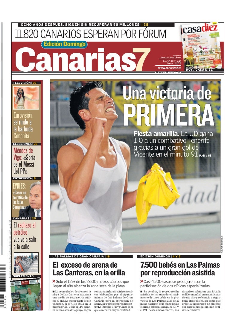 Portada Canarias7 11-05-2014