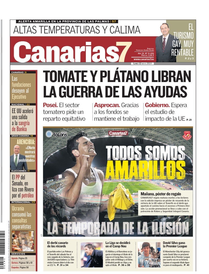Portada Canarias7 12-05-2014
