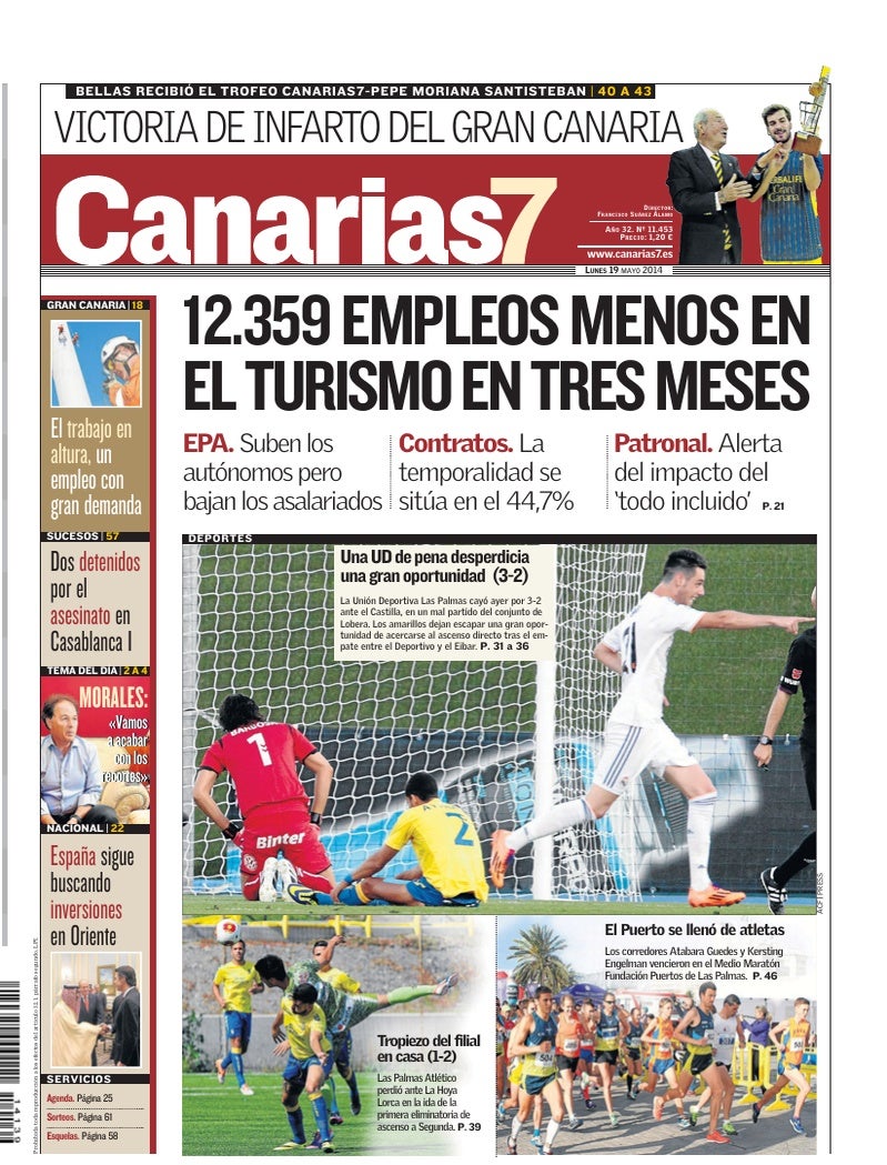 Portada Canarias7 19-05-2014