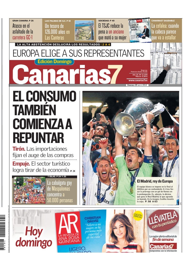 Portada Canarias7 25-05-2014