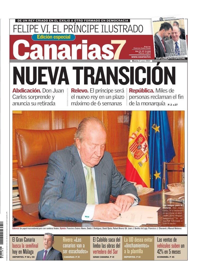 Portada Canarias7 03-06-2014
