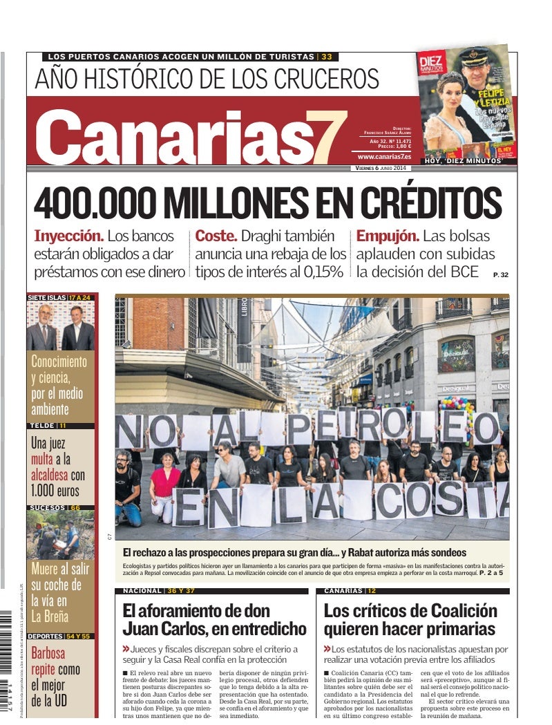 Portada Canarias7 06-06-2014