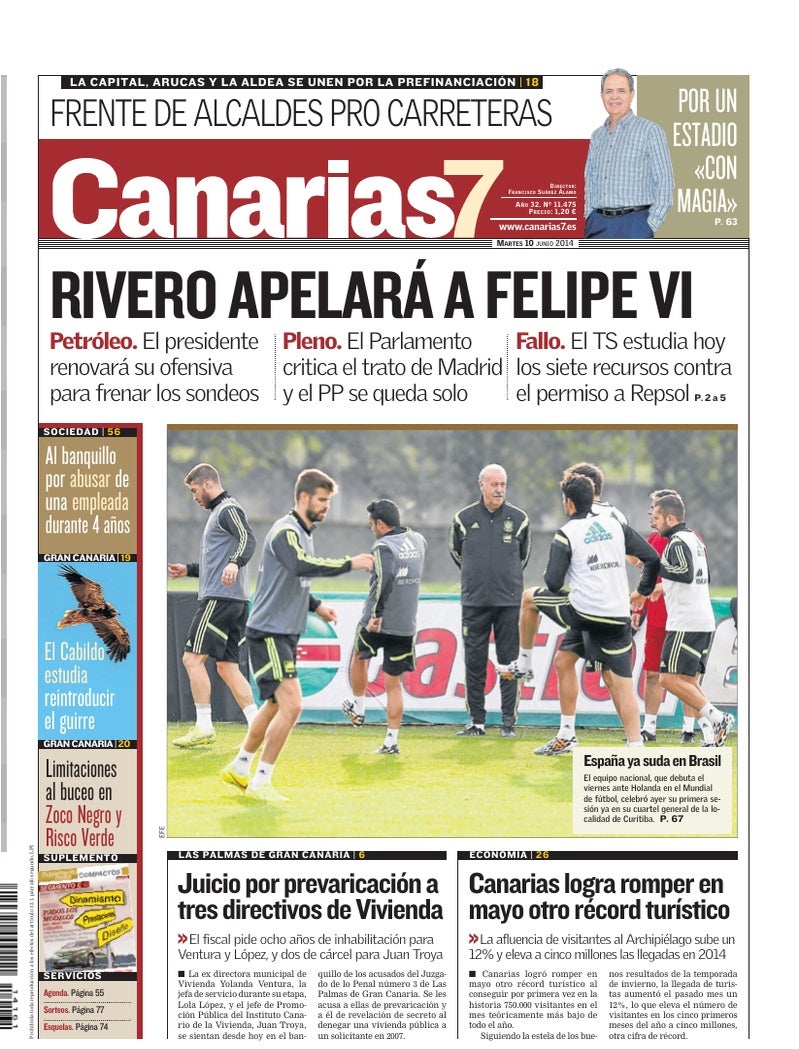 Portada Canarias7 10-06-2014