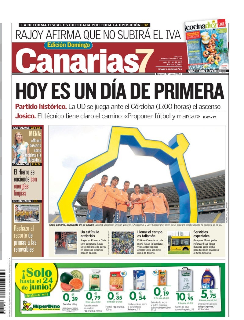 Portada Canarias7 22-06-2014
