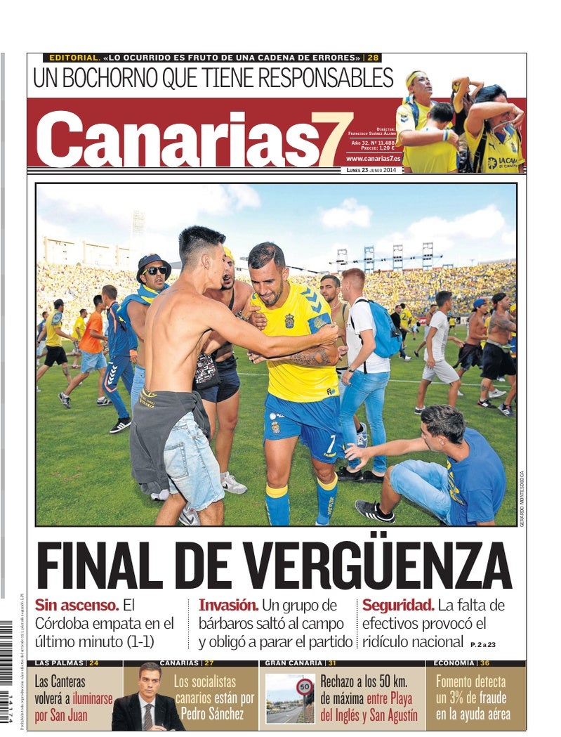 Portada Canarias7 23-06-2014