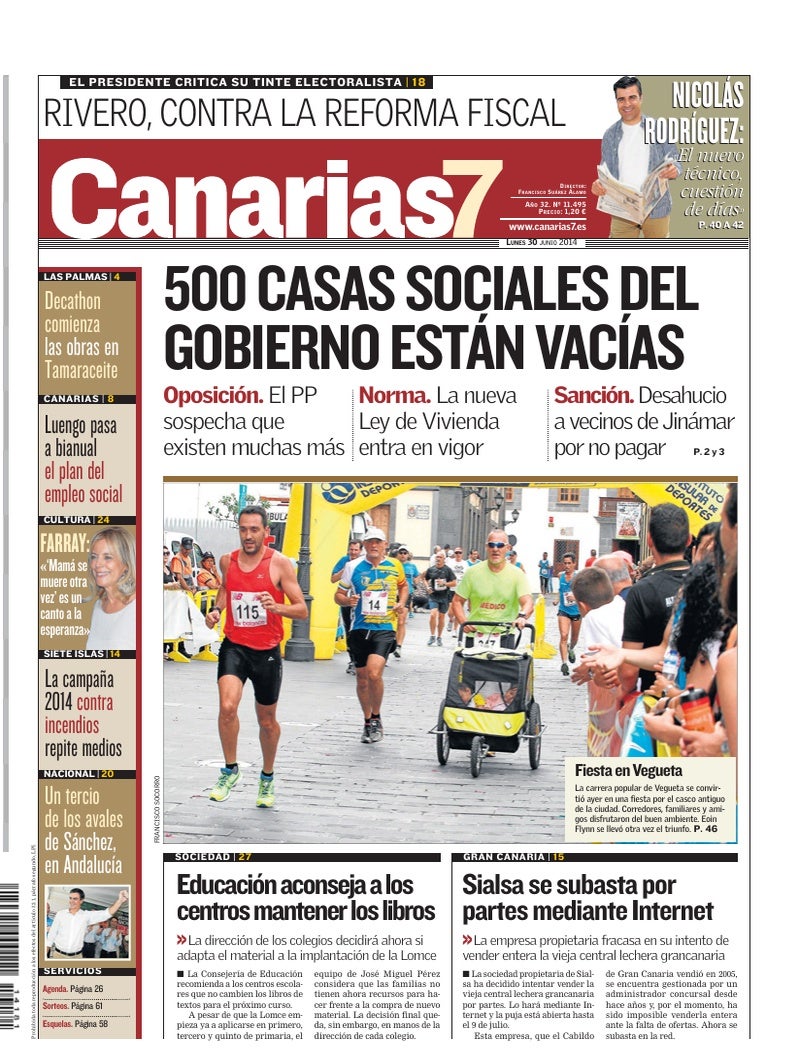 Portada Canarias7 30-06-2014