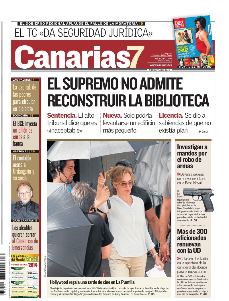 Portada Canarias7 04-07-2014