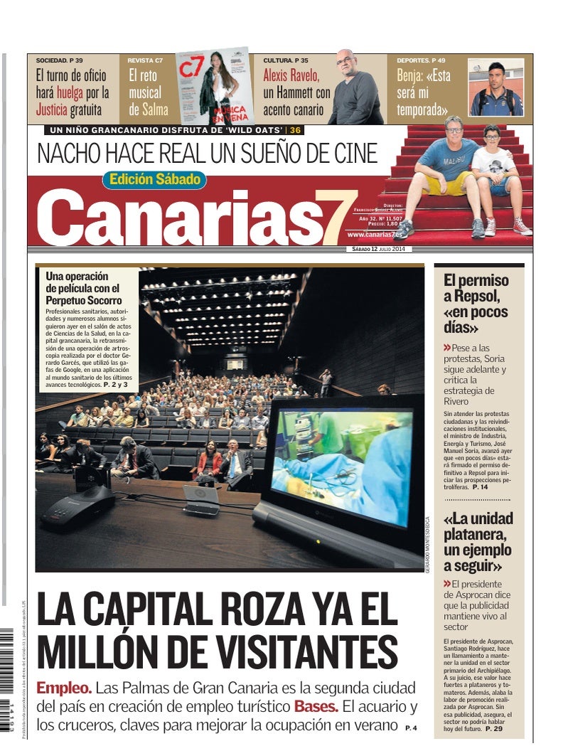 Portada Canarias7 12-07-2014