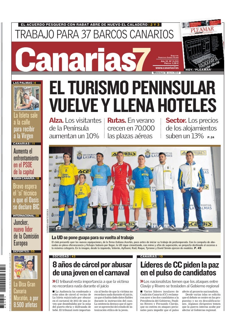 Portada Canarias7 16-07-2014
