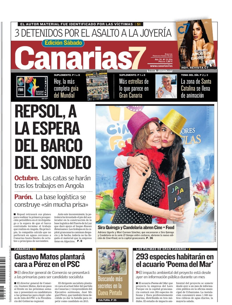 Portada Canarias7 30-08-2014