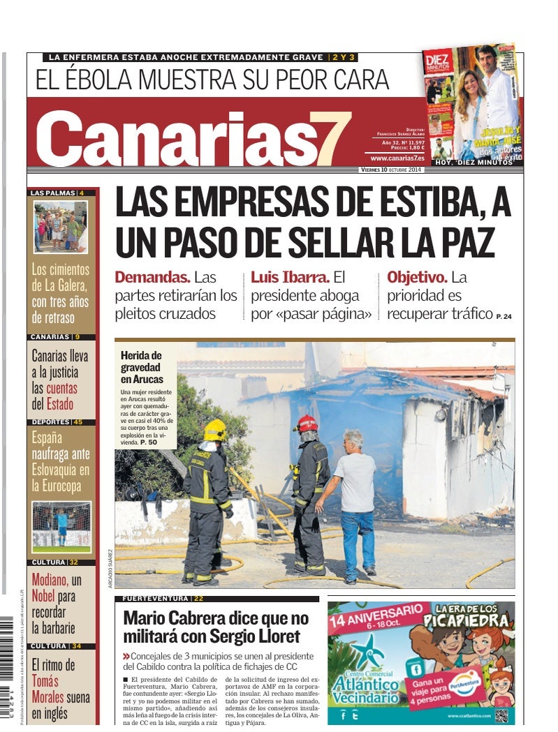 Portada Canarias7 10-10-2014