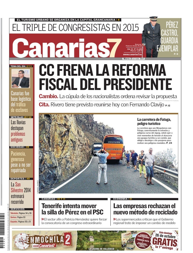 Portada Canarias7 21-10-2014