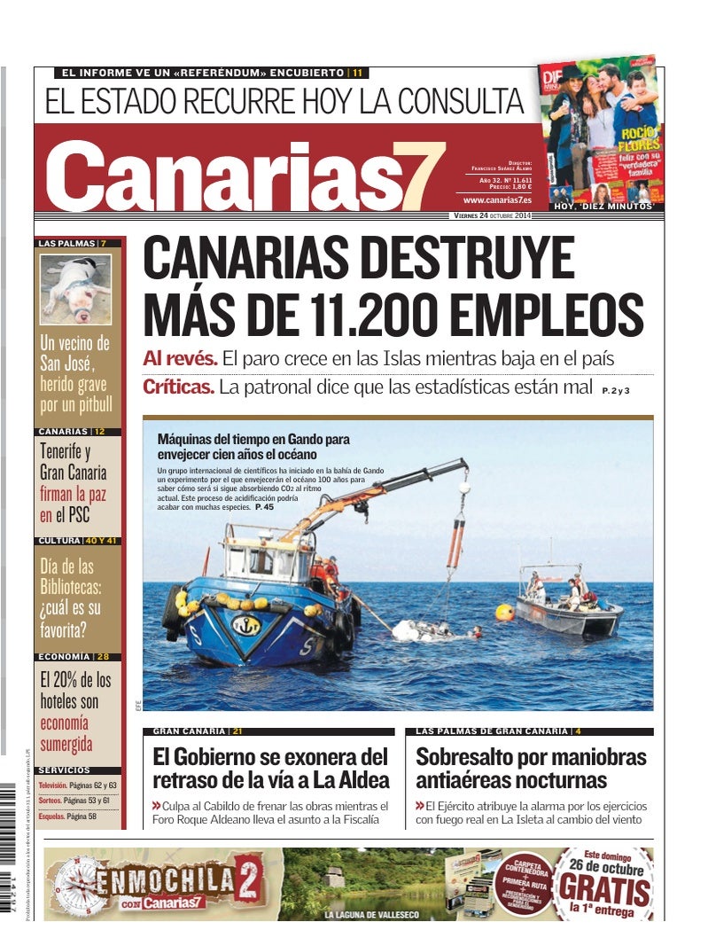Portada Canarias7 24-10-2014