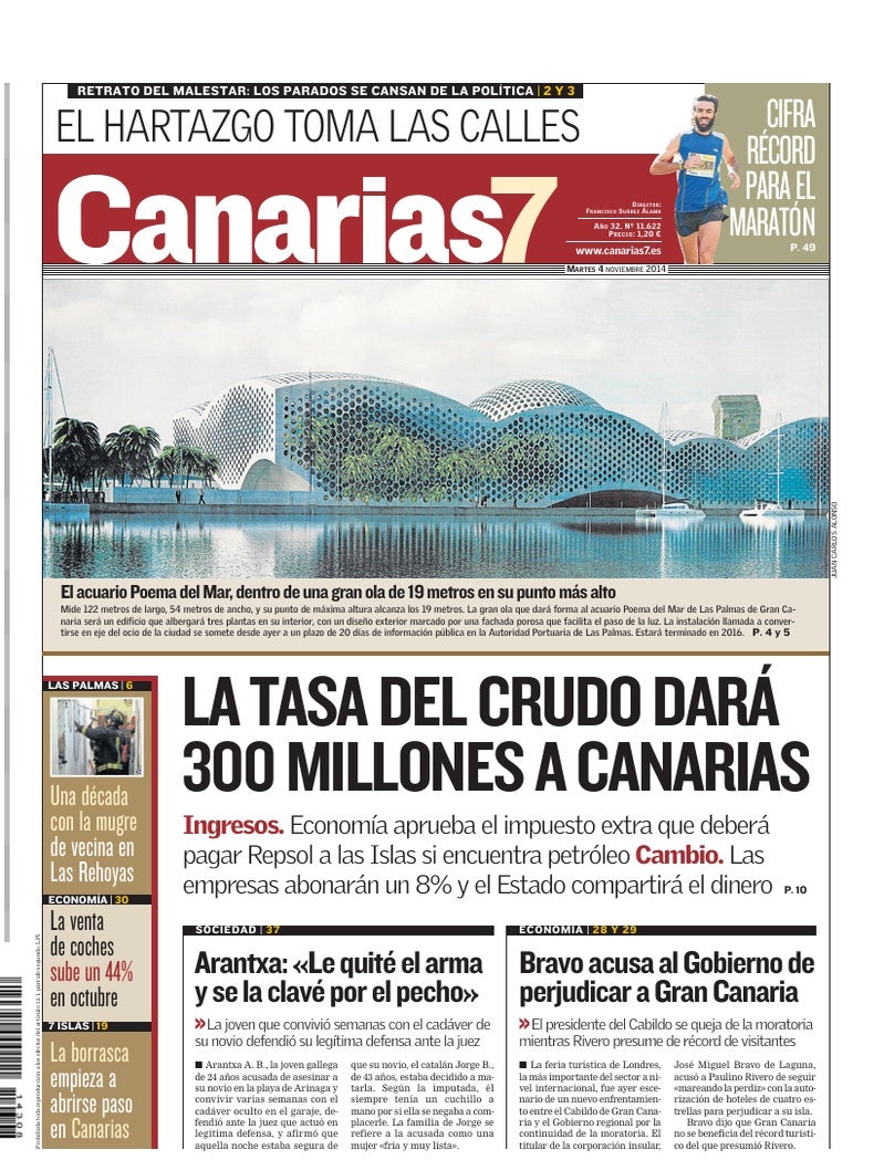 Portada Canarias7 04-11-2014