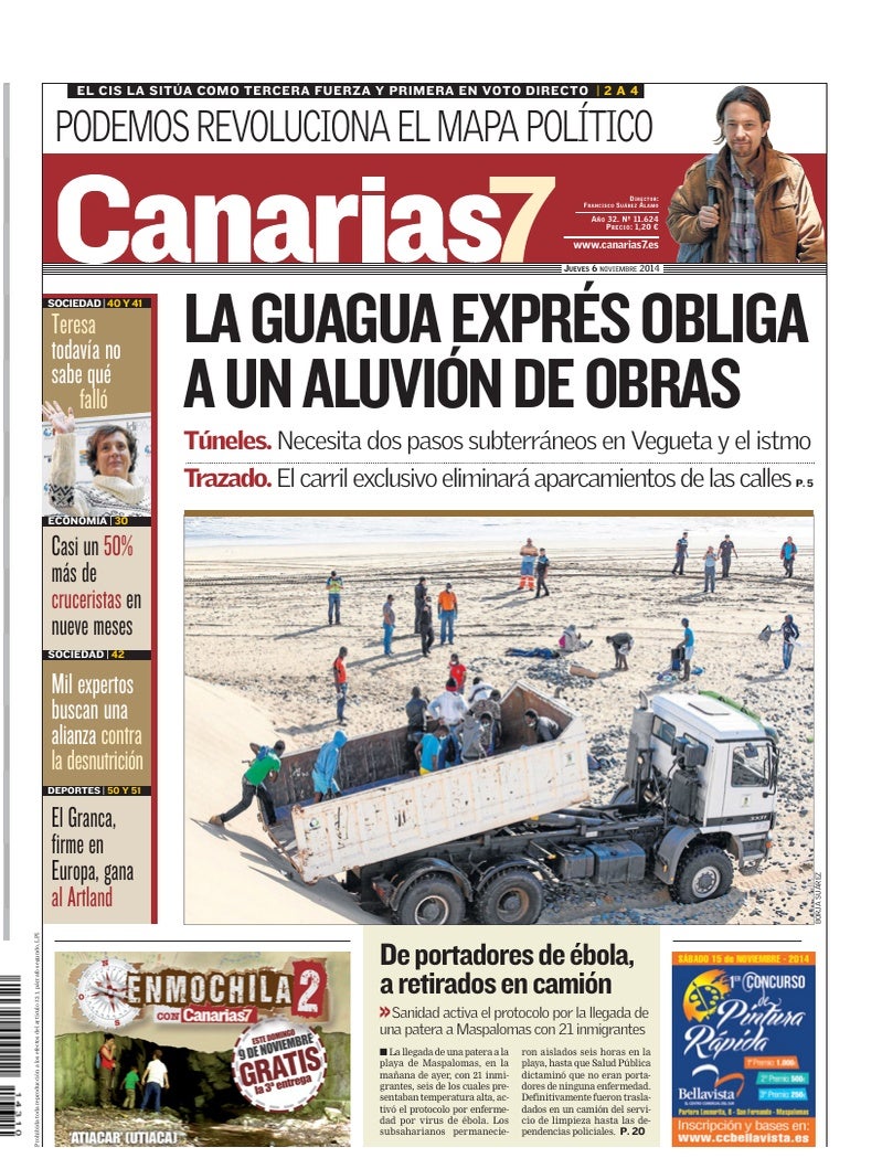 Portada Canarias7 06-11-2014